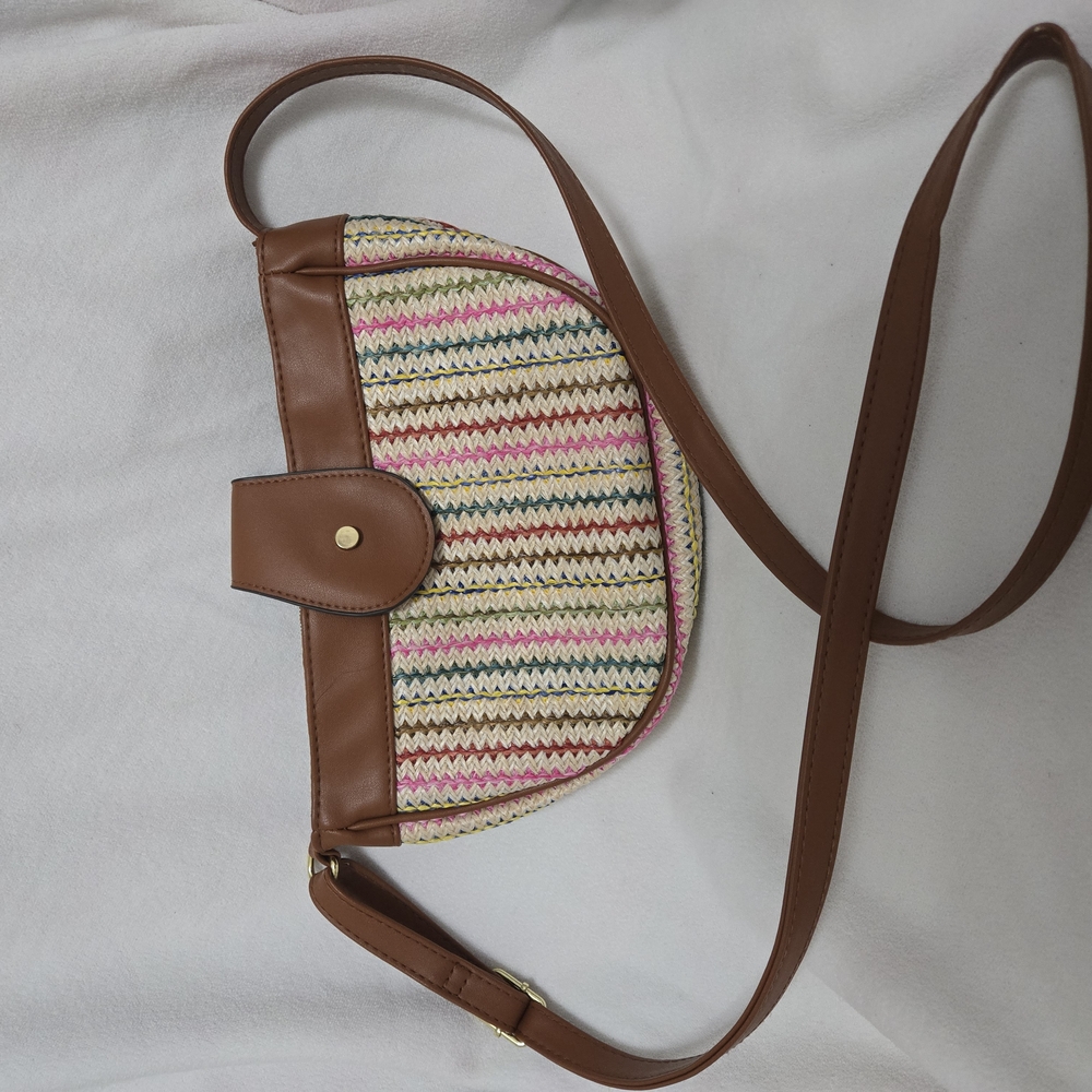 Brown and Multicolor Women's Bag